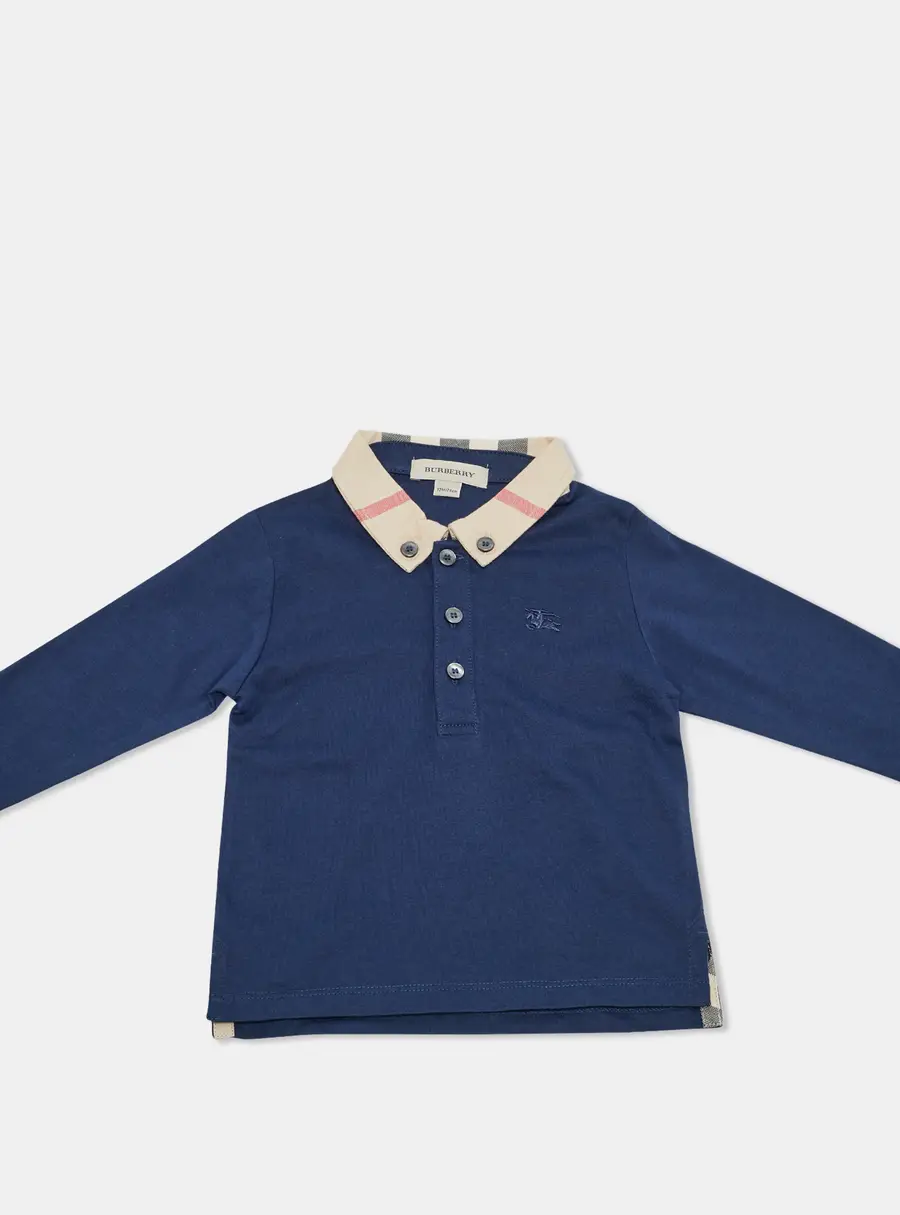 Burberry Children Blue Jersey T-Shirt 12M