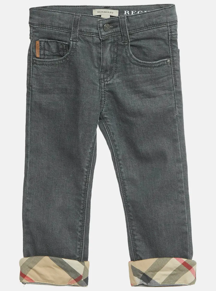 Burberry Kids Grey Denim Regular Fit Jeans 3 Yrs Waist 19"