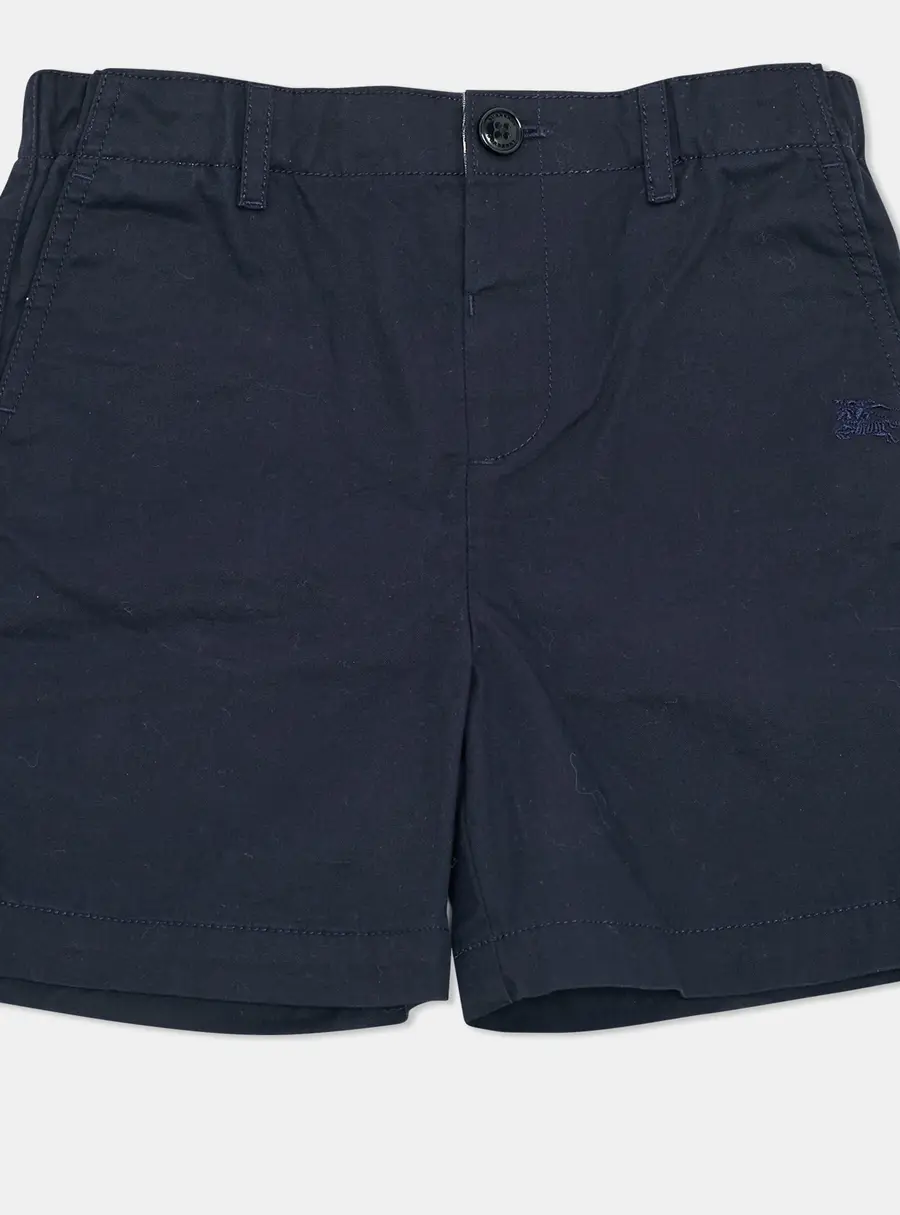 Burberry Children Navy Blue Cotton Shorts 3 Yrs