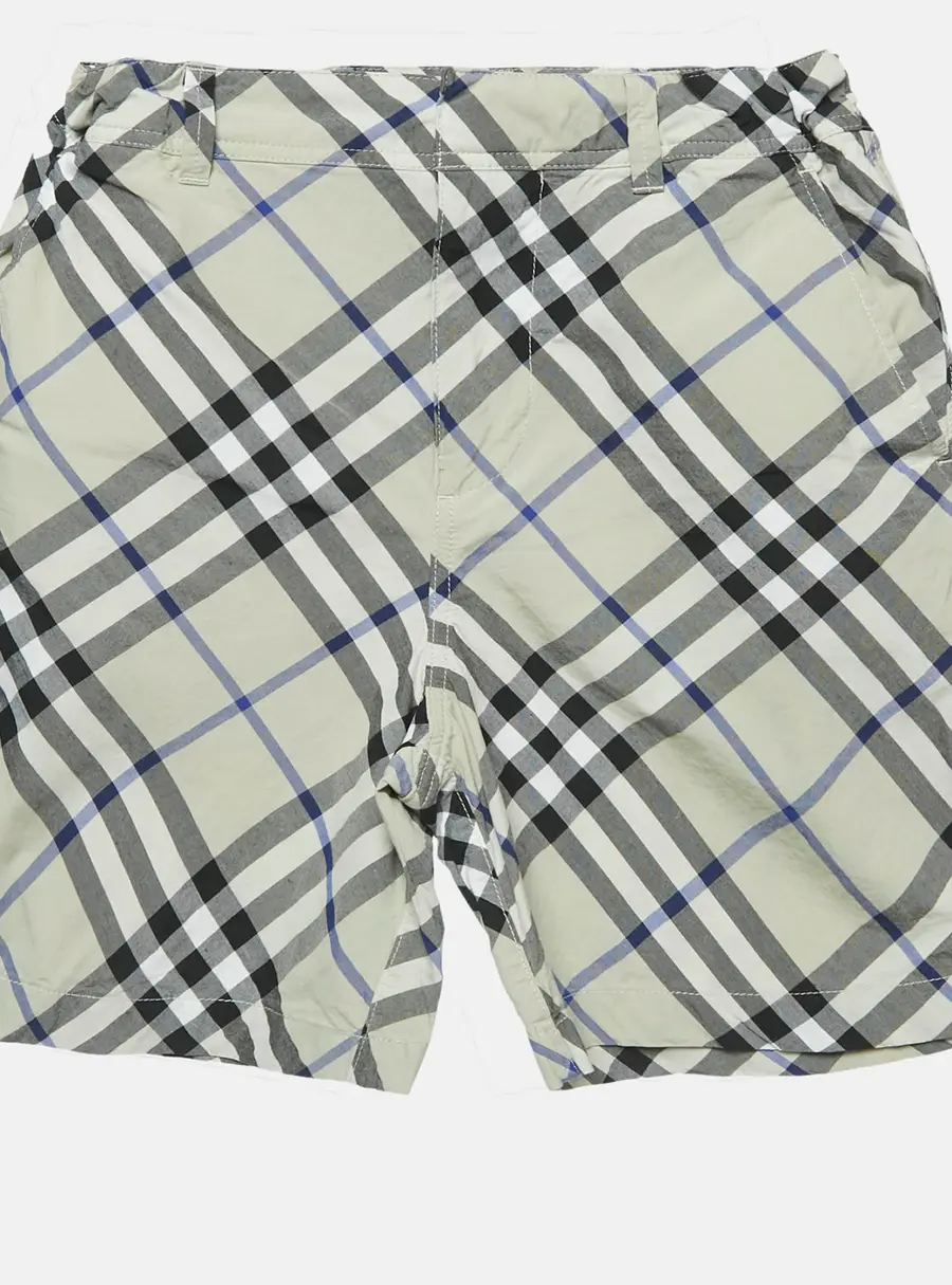 Burberry Grey Checks Cotton Shorts 6Yrs