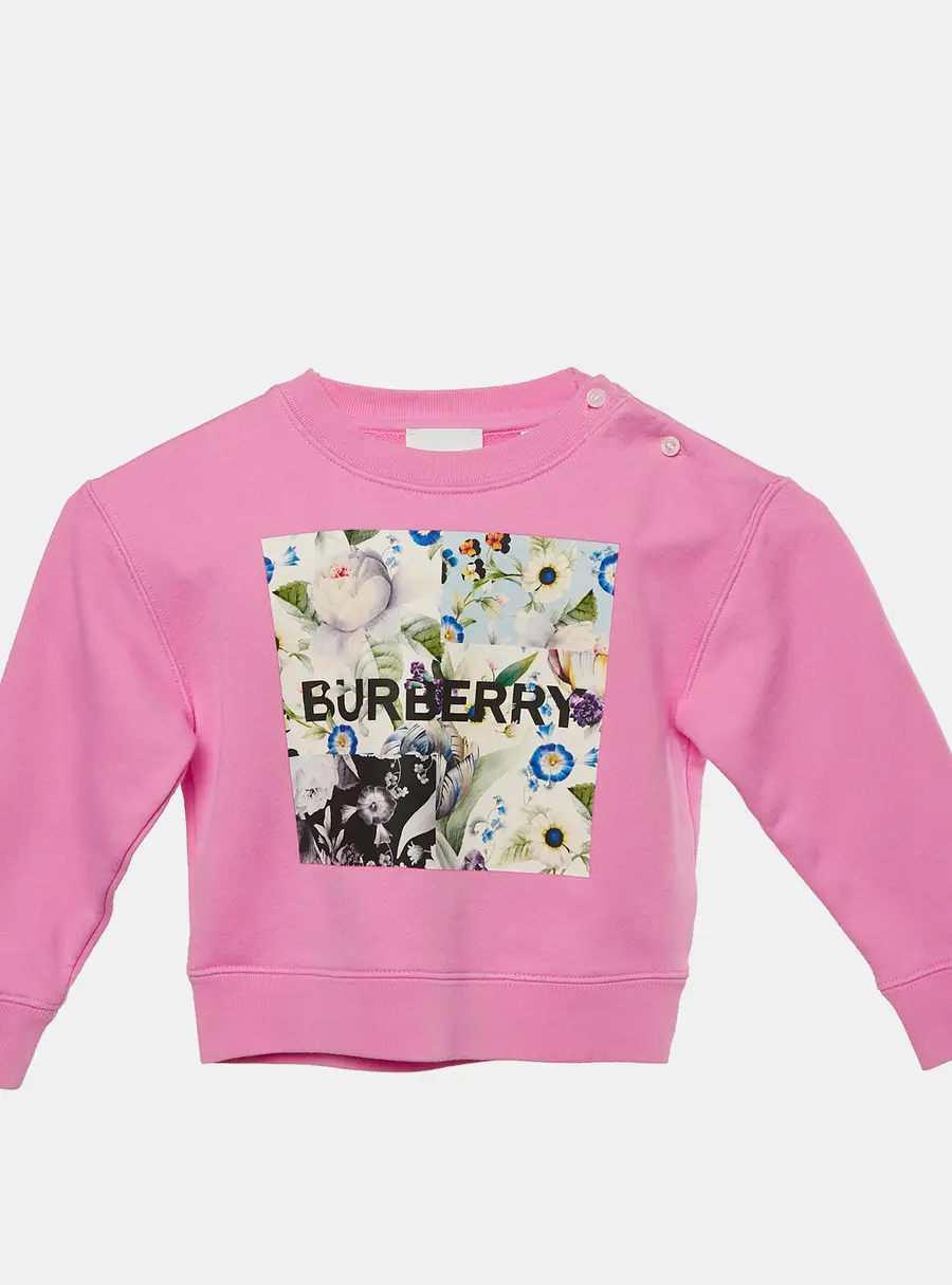 Burberry Kids Dutch Floral Print Cotton Sweatshirt 2 Yrs