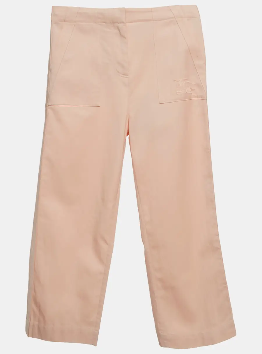 Burberry Light Orange Cotton Blend Straight Fit Trouser 10Yrs