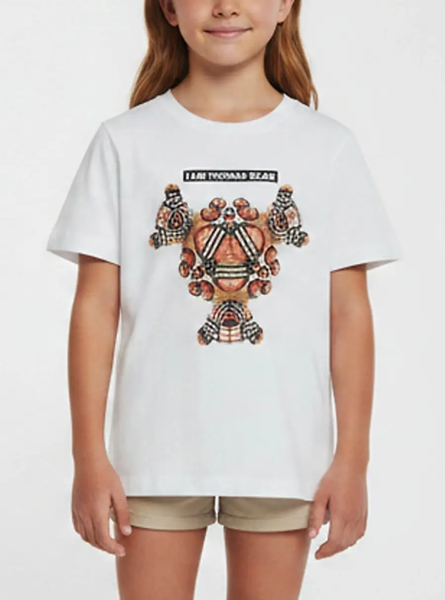 Burberry Kids White Thomas Bear Graphic Jersey T-Shirt 8 Yrs