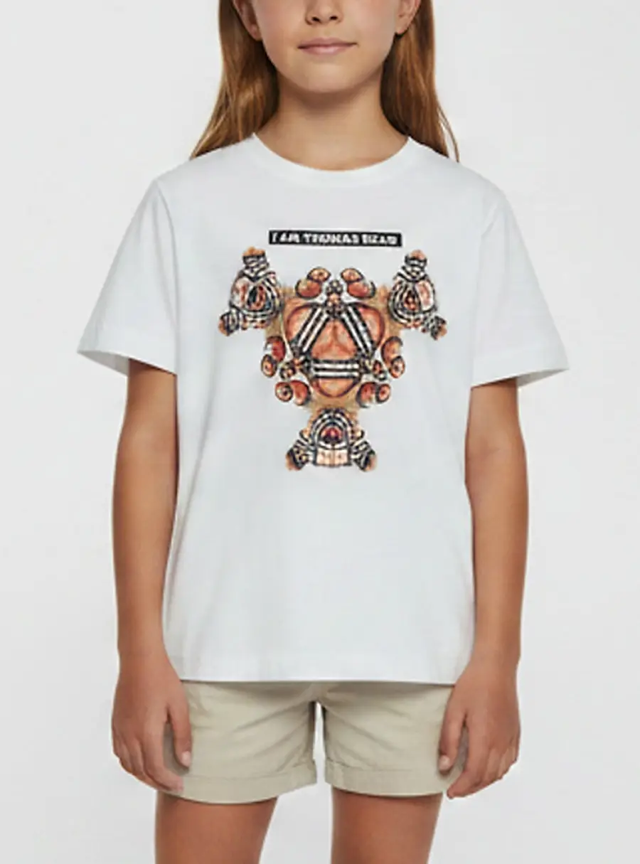 Burberry Kids White Thomas Bear Graphic Jersey T-Shirt 6 Yrs