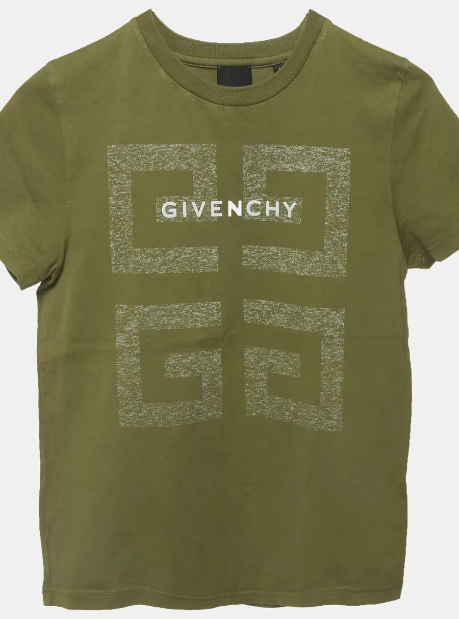 Givenchy Kids Green Logo Graphic Jersey T-Shirt 8 Yrs