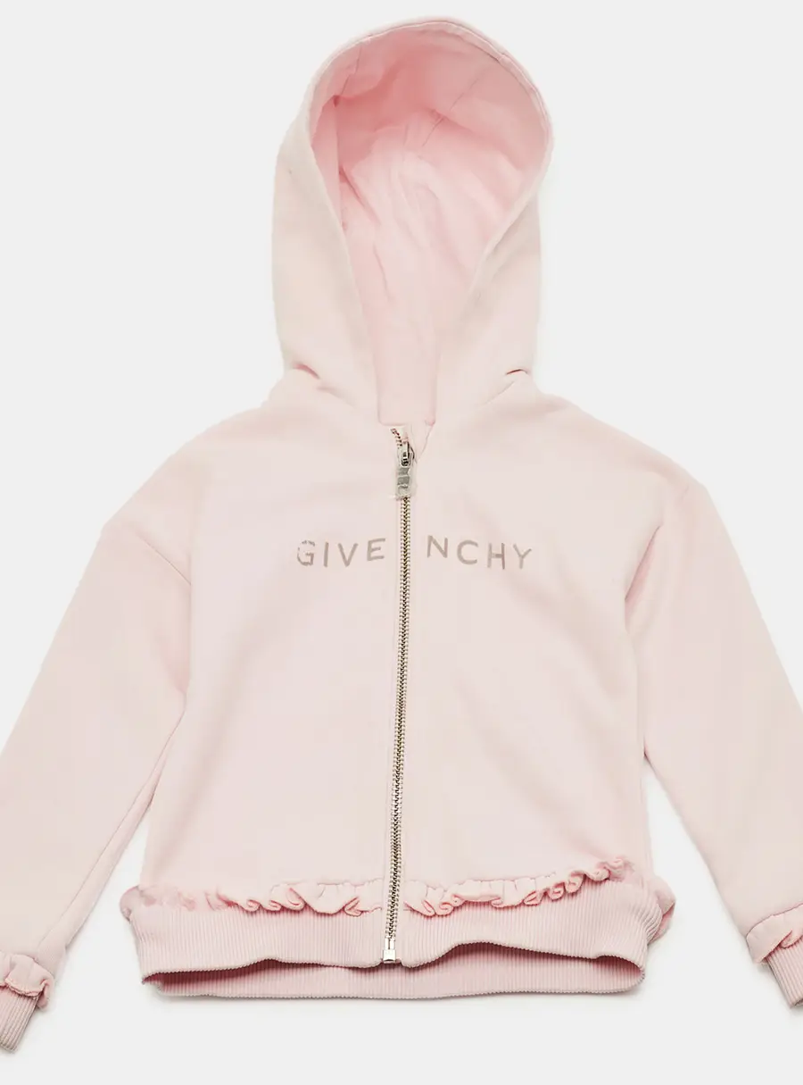 Givenchy Kids Pink Logo Print Cotton Hoodie 3 Y