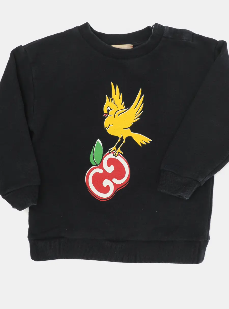 Gucci Dark Navy Printed Jersey Sweatshirt 24 months