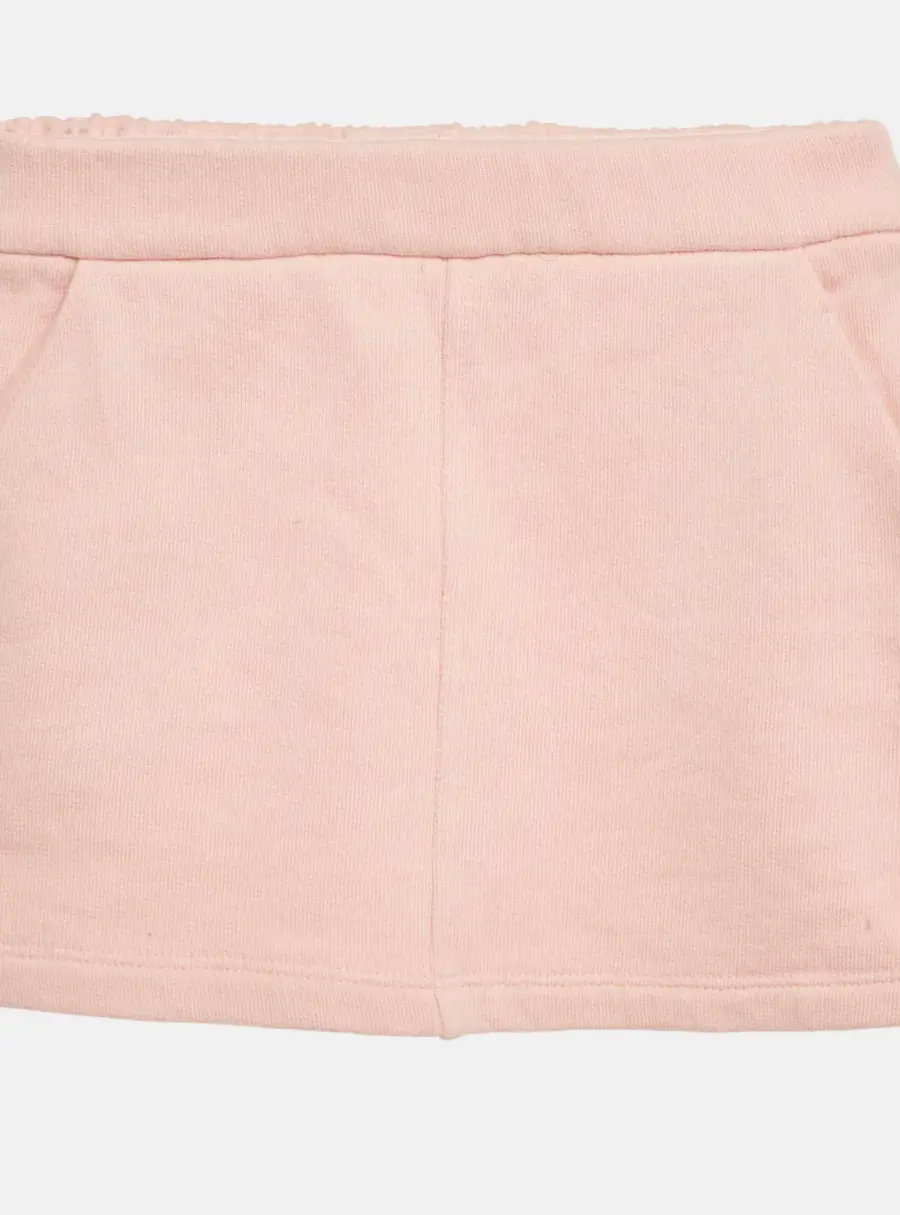 Gucci Kids Pink Web Trim Cotton Mini Skirt 4Yrs