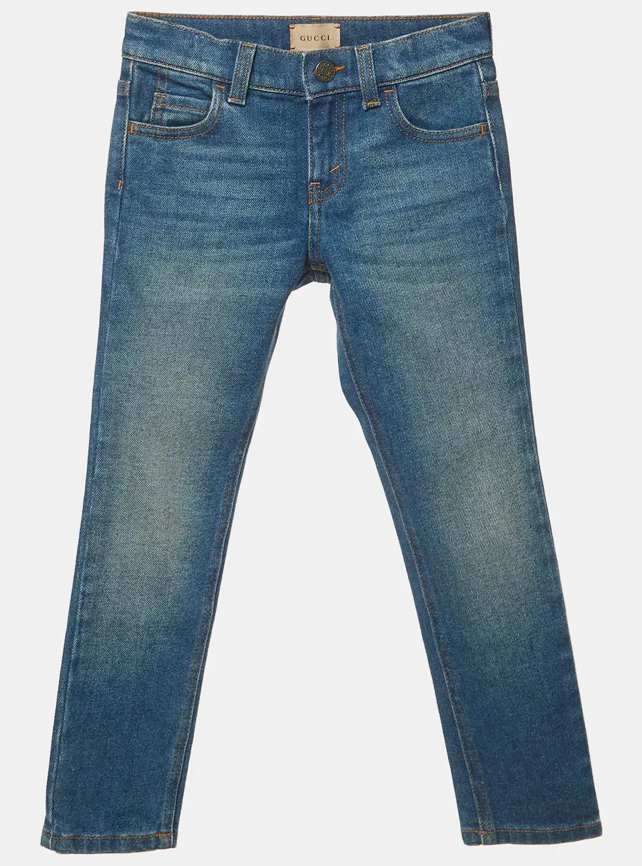Gucci Blue Denim Regular Fit Jeans 6 Yrs/ Waist 22"