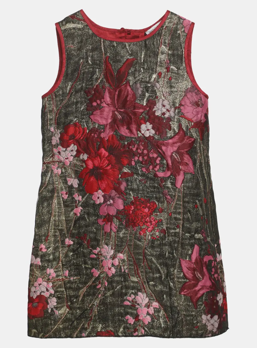Dolce & Gabbana Multicolor Floral Jacquard Dress 4 Yrs
