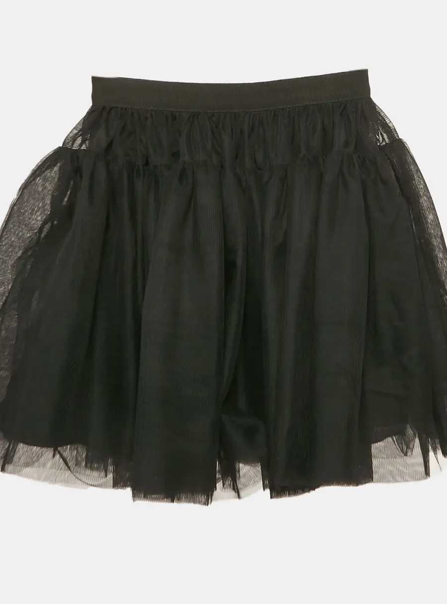 Dolce & Gabbana Kids Black Tulle Gathered Skirt 5 Yrs