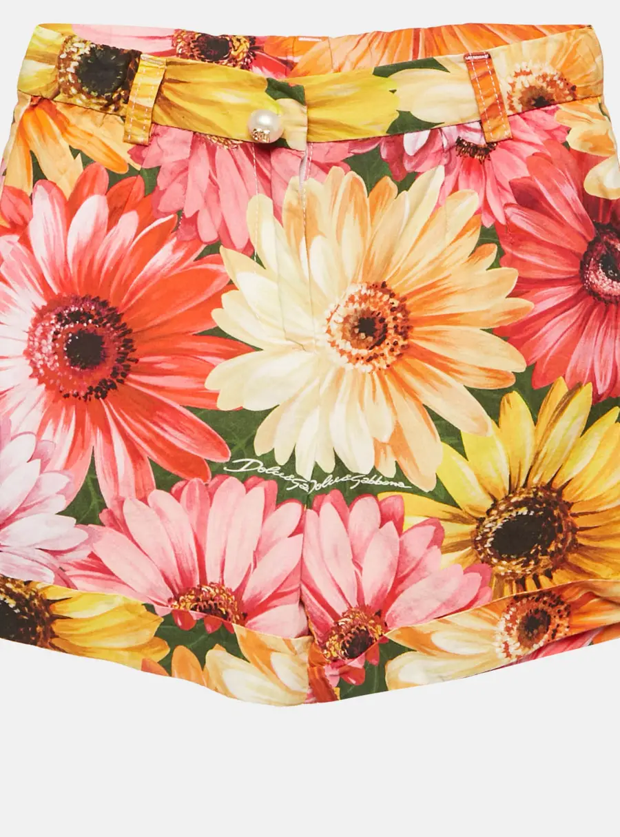 Dolce & Gabbana Multicolor Floral Cotton Shorts 4-5 Yrs