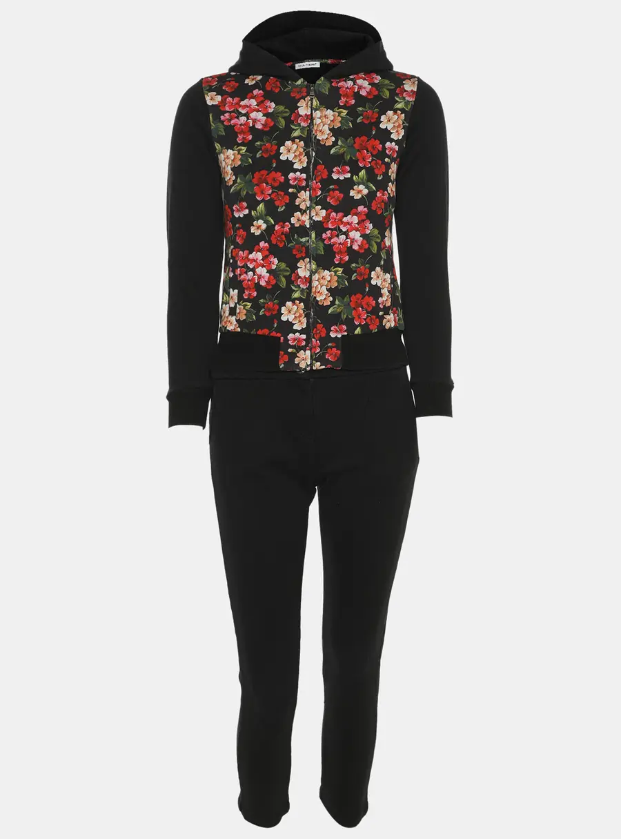 Dolce & Gabbana Floral Print Jersey Hoodie and Trousers Set 9-10 yrs.