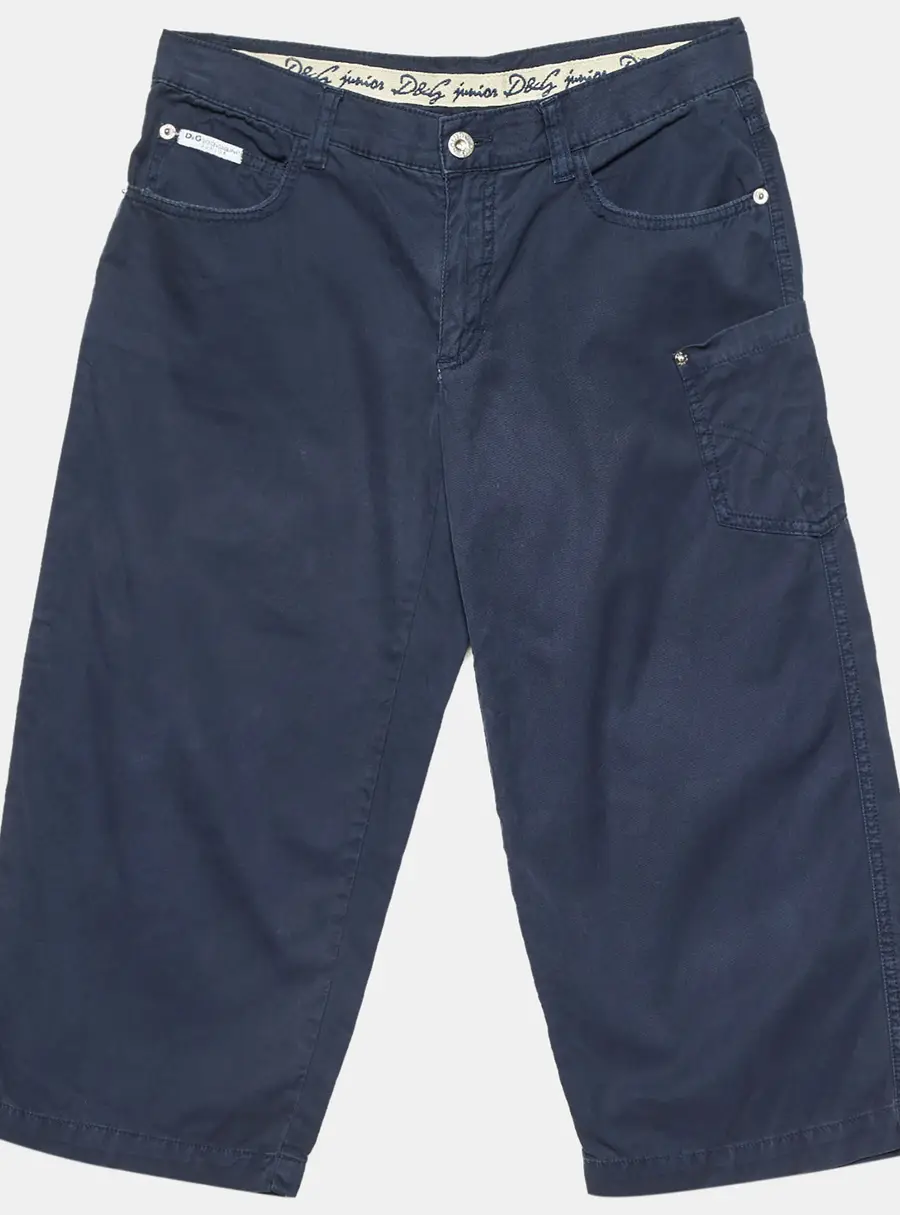 D&G Junior Navy Blue Cotton Capri Pants 14 Yrs