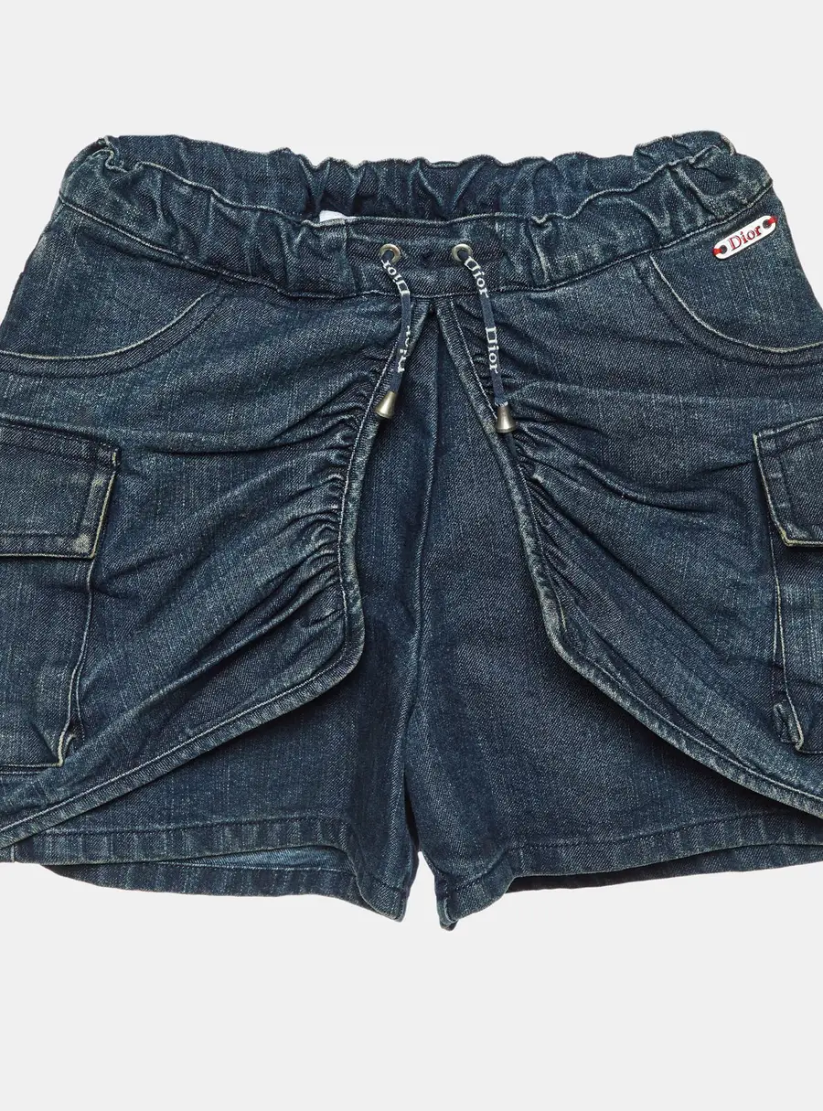 Dior Kids Navy Blue Denim Shorts 6 Yrs