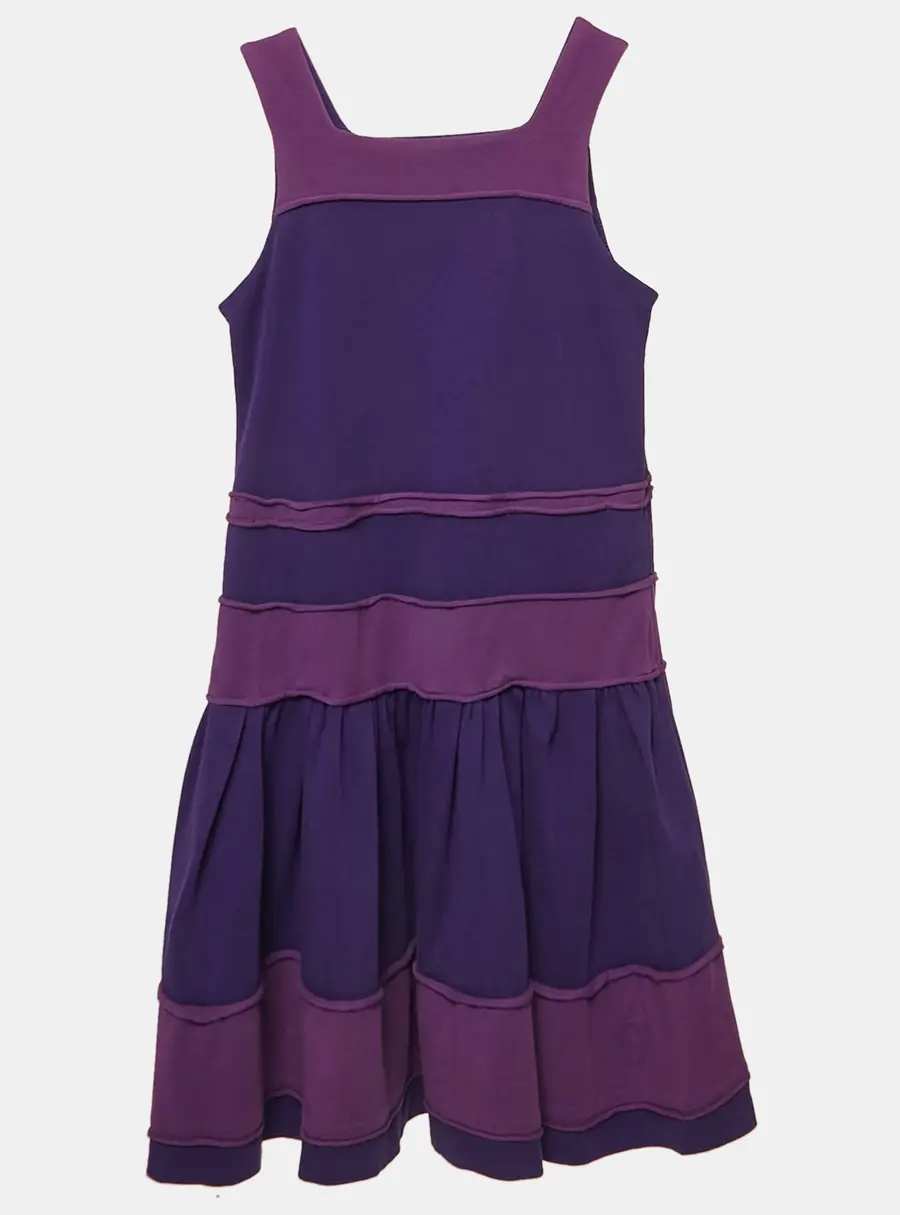 Christian Dior Kids Purple Jersey Tired Dress 8 Yrs