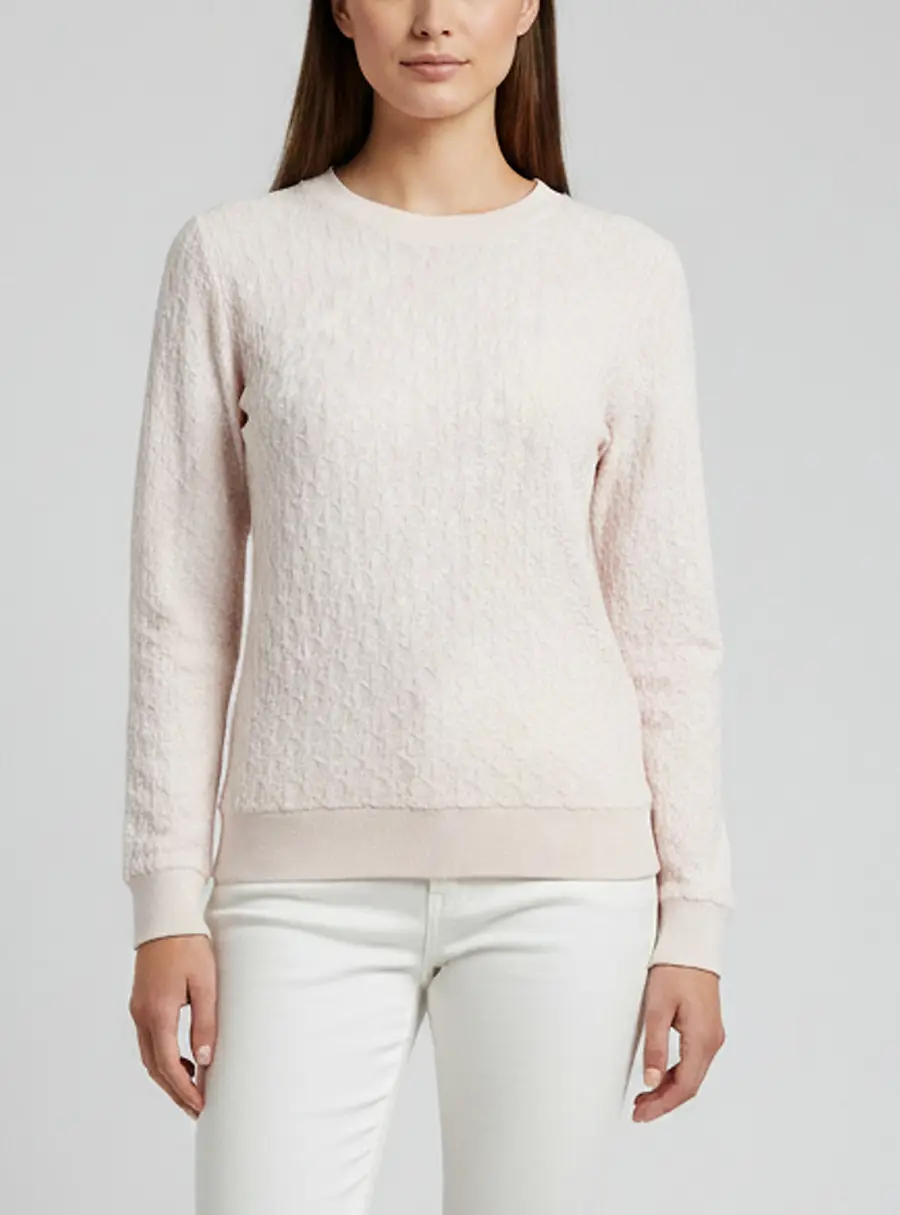 Christian Dior Kids Pink Oblique Textured Knit Sweatshirt 10 Yrs