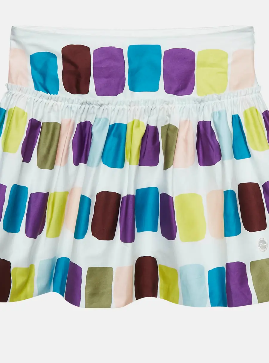 Christian Dior Kids Multicolor Printed Cotton Skirt 10 Yrs