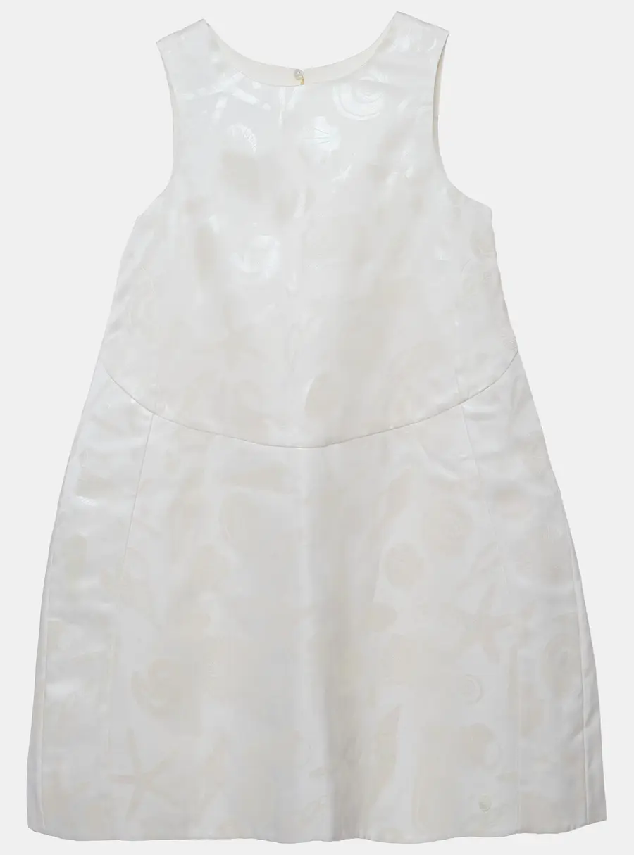Christian Dior Kids Creme Brocade Structured A-Line Dress 8 Yrs