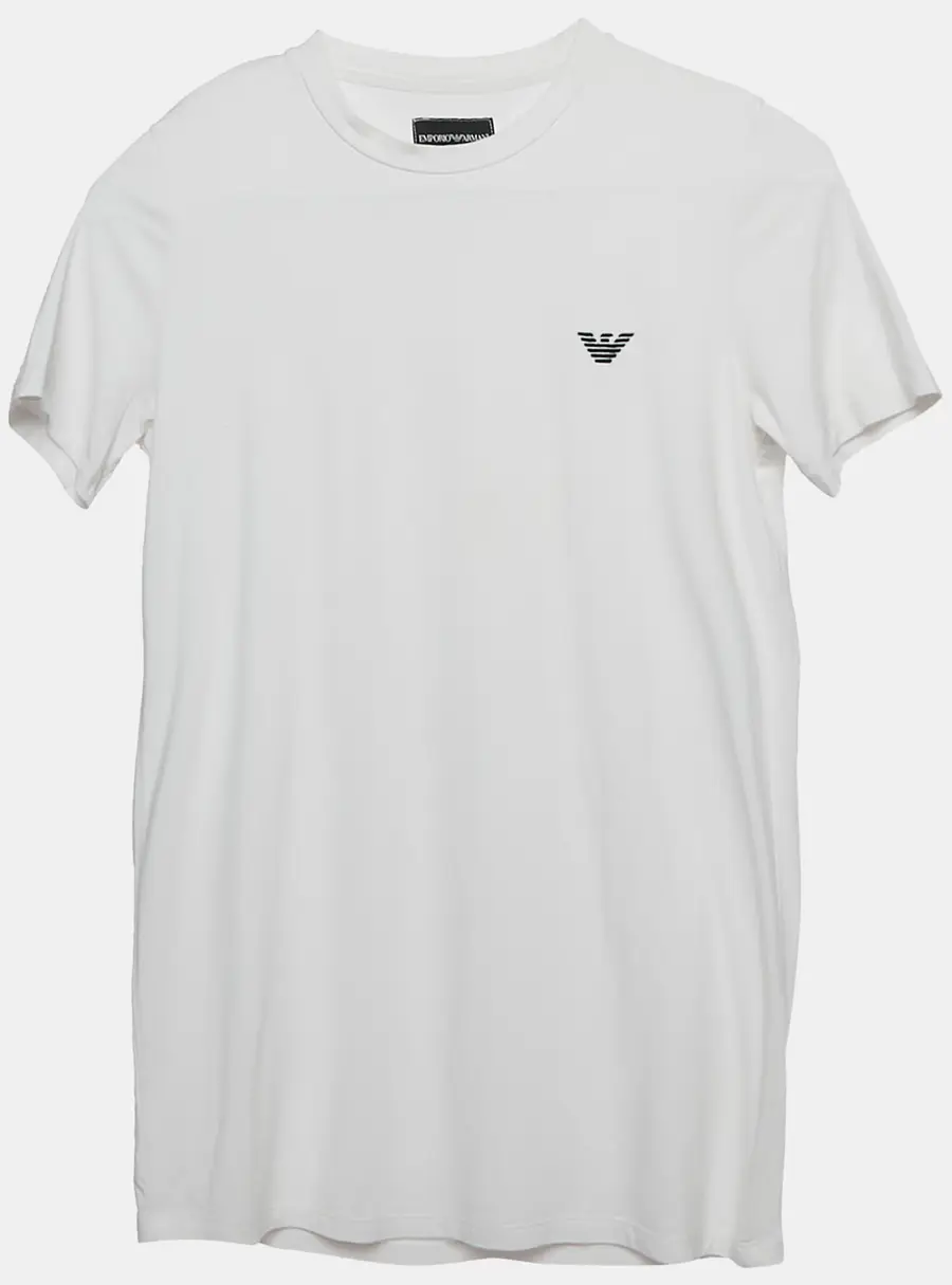 Emporio Armani Kids White Logo Embroidered Jersey T-Shirt 14 Yrs