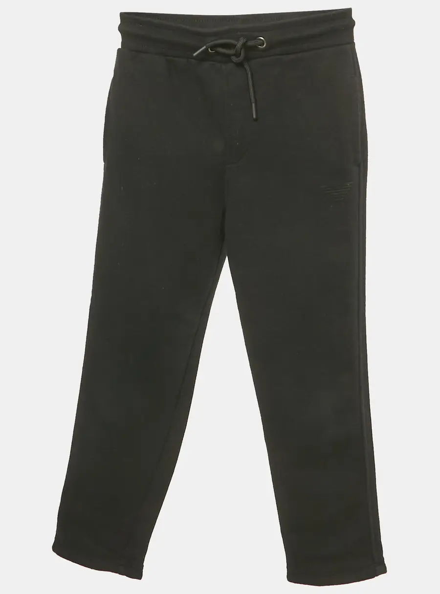 Emporio Armani Kids Black Cotton Knit Jogger Pants 5 Yrs