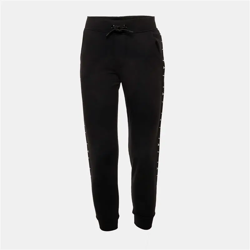 Emporio Armani Kids Black Logo Band Trim Cotton Jogger Pants 12 Yrs