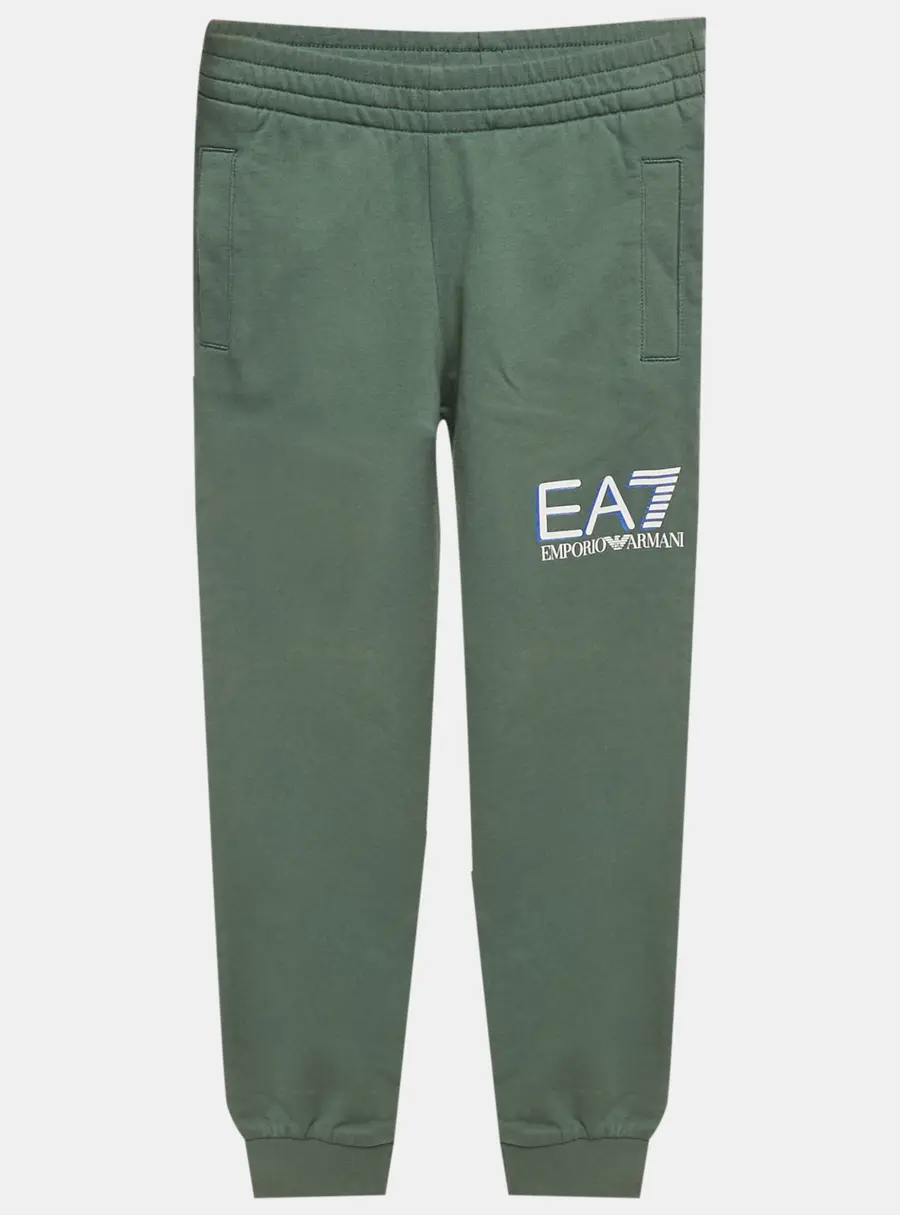 Emporio Armani Kids Green EA7 Print Cotton Joggers 7 Yrs
