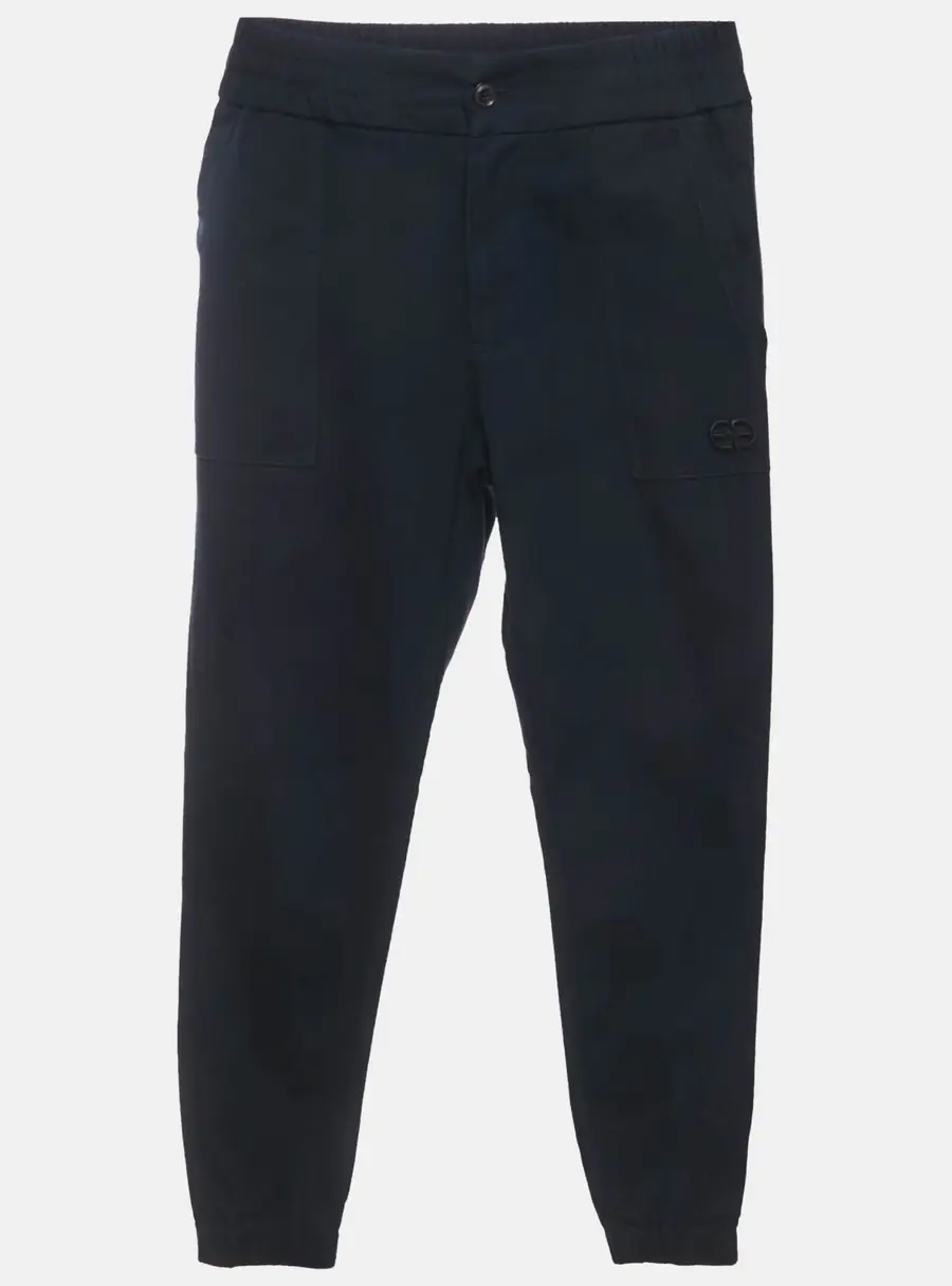 Emporio Armani Navy Blue Crepe Blend Trousers 12Yrs