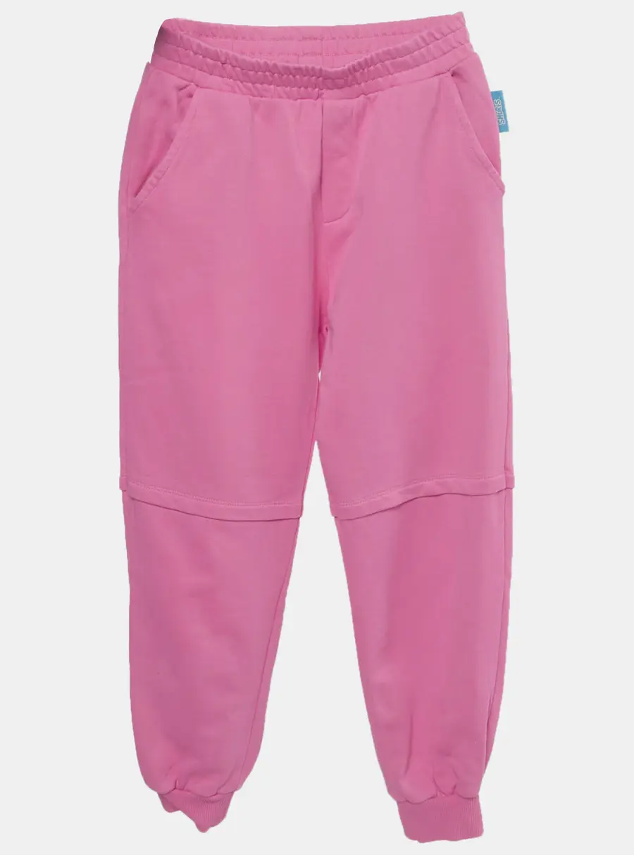 Emporio Armani x The Smurfs Pink Cotton Knit Logo Embroidered Sweatpants 10Yrs
