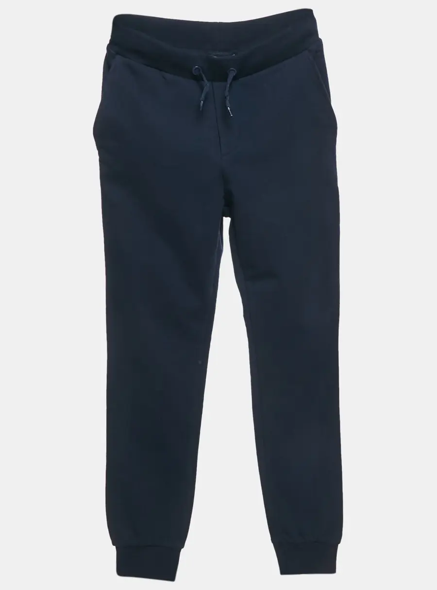 Fendi Kids Navy Blue Cotton Knit Logo Detail Jogger Pants 12 Yrs