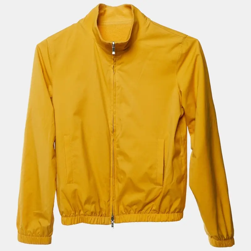 Loro Piana Kids Yellow Taffeta Reversible Bomber Windmat Jacket 10 Yrs