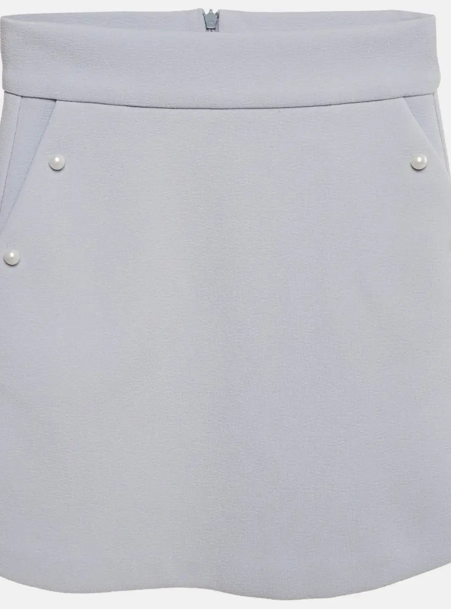 Little Lady Empire Kids Blue Pearl Detail Skylar Skirt 6Yrs