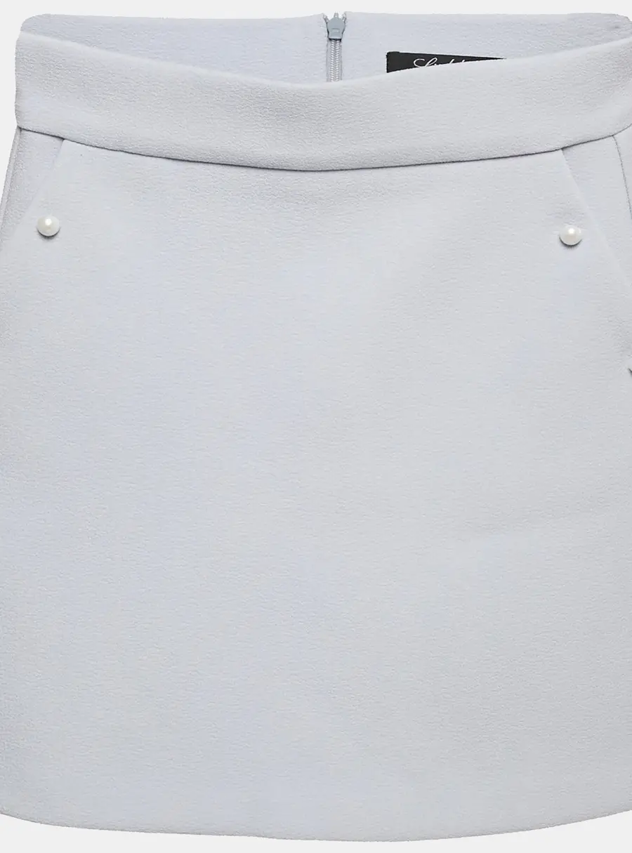 Little Lady Empire Kids Blue Pearl Detail Skylar Skirt 8Yrs