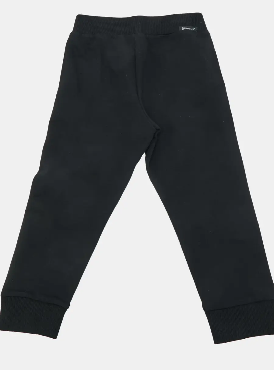 Moncler Black Cotton Knit Jogger Pants 4 Years