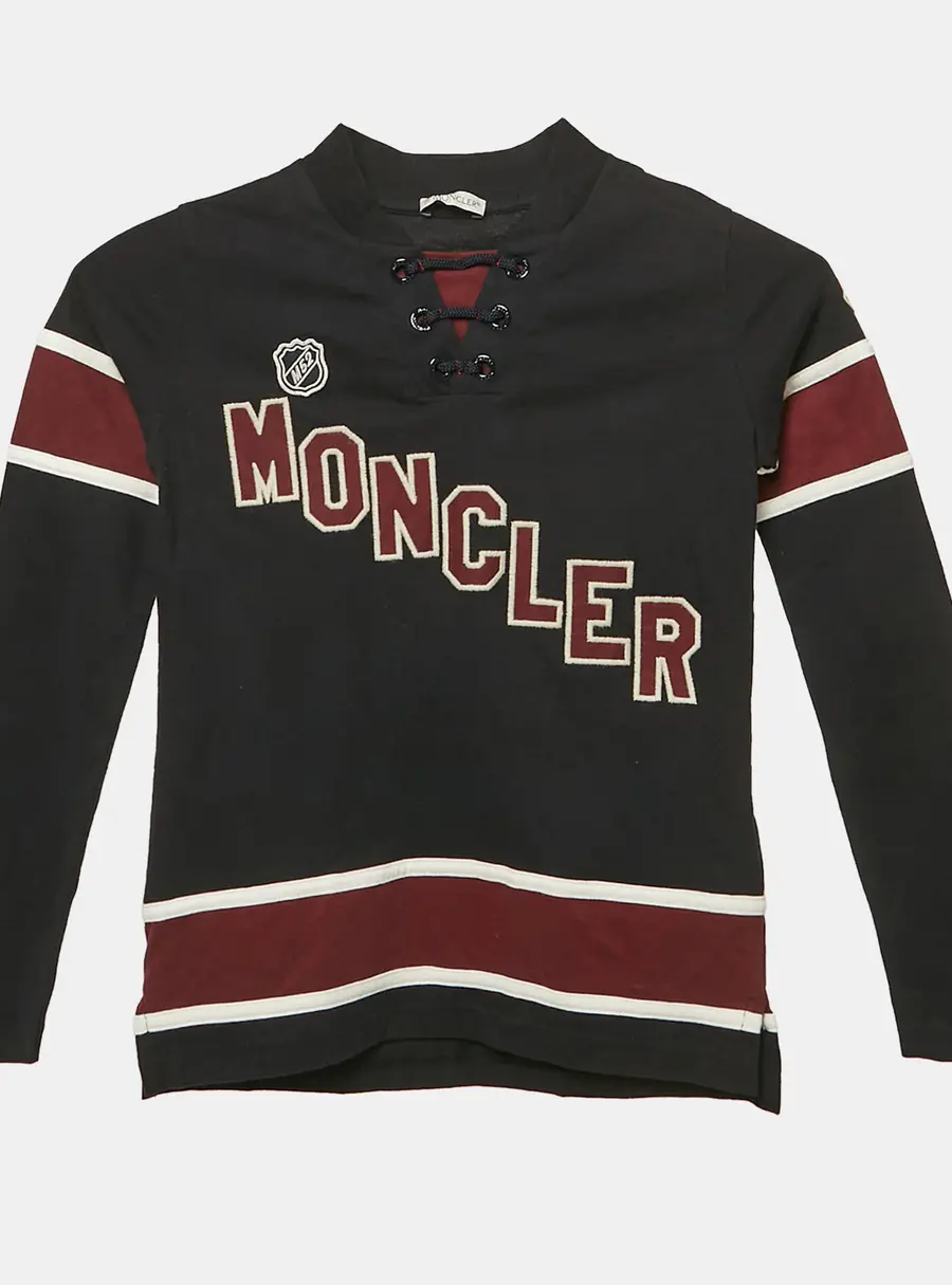 Moncler Navy Blue Logo Applique Jersey T-Shirt 8 Yrs