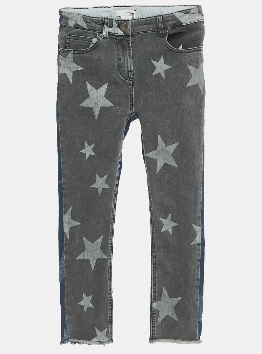 Stella McCartney Kids Blue Star Print Denim Jeans 10 Yrs