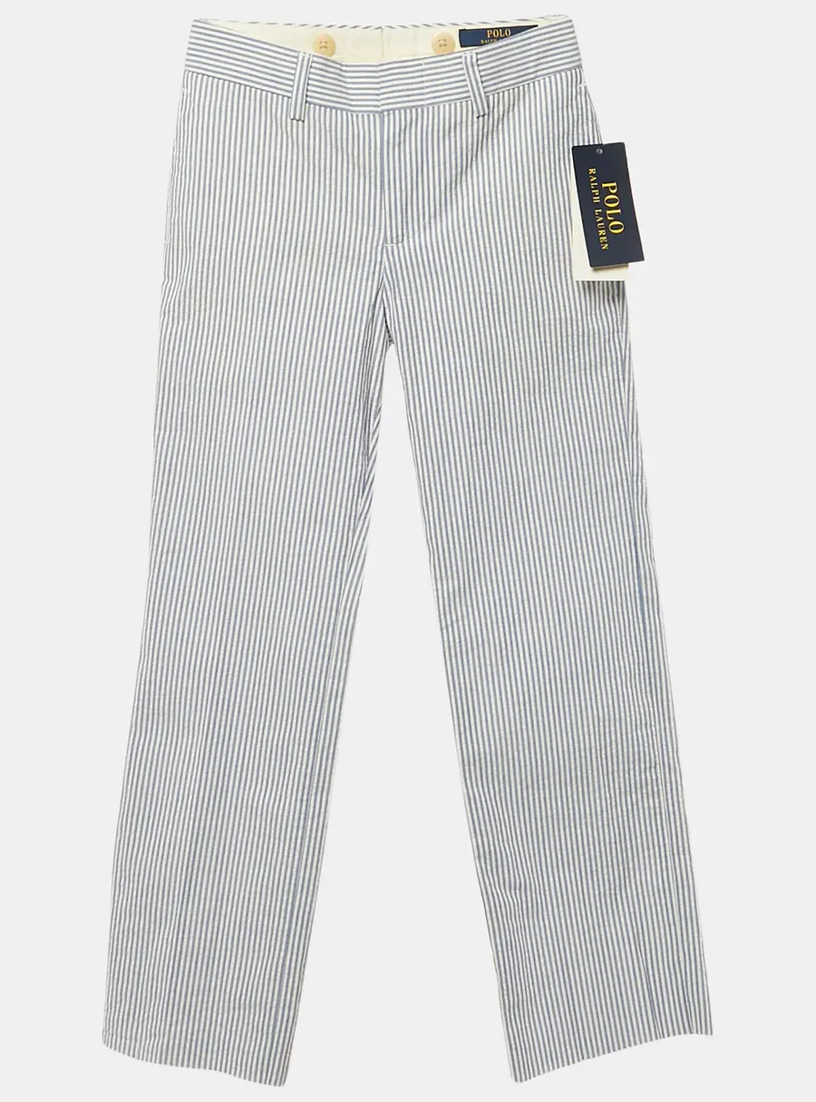 Polo Ralph Lauren Kids Blue Stripe Cotton Trousers 5 Yrs