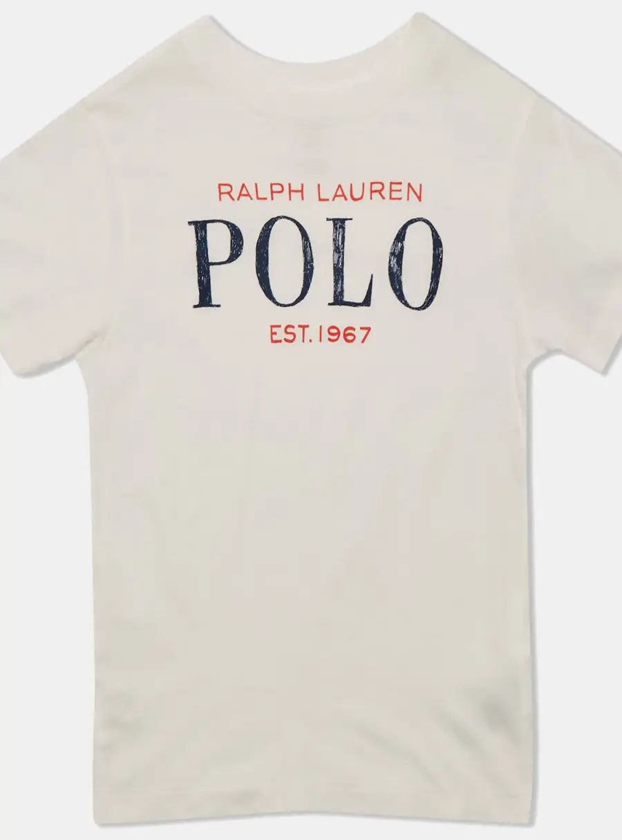 Polo Ralph Lauren Kids White Logo Print Jersey T-Shirt 3 Yrs