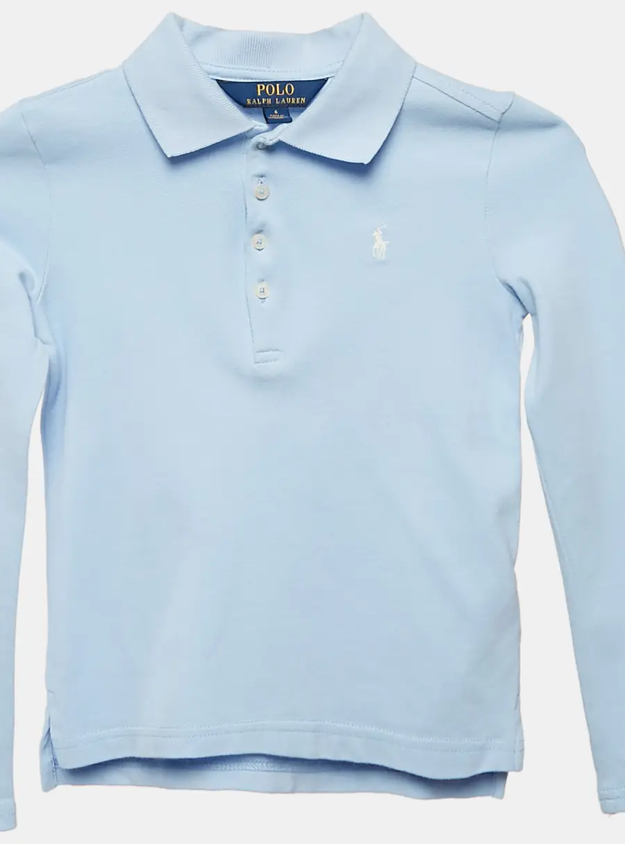 Polo Ralph Lauren Kids Blue Cotton Pique Polo T-Shirt 6 Yrs