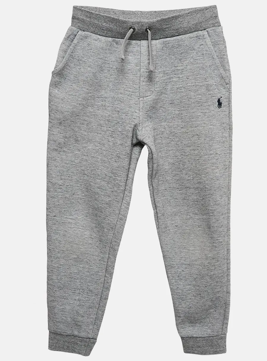 Polo Ralph Lauren Kids Grey Melange Knit Jogger Pants Size 7 Yrs