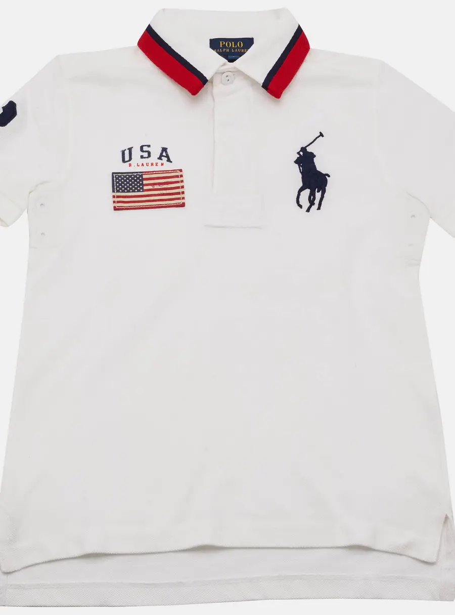 Polo Ralph Lauren Kids Embroidered Pique Polo T-Shirt 7 Yrs