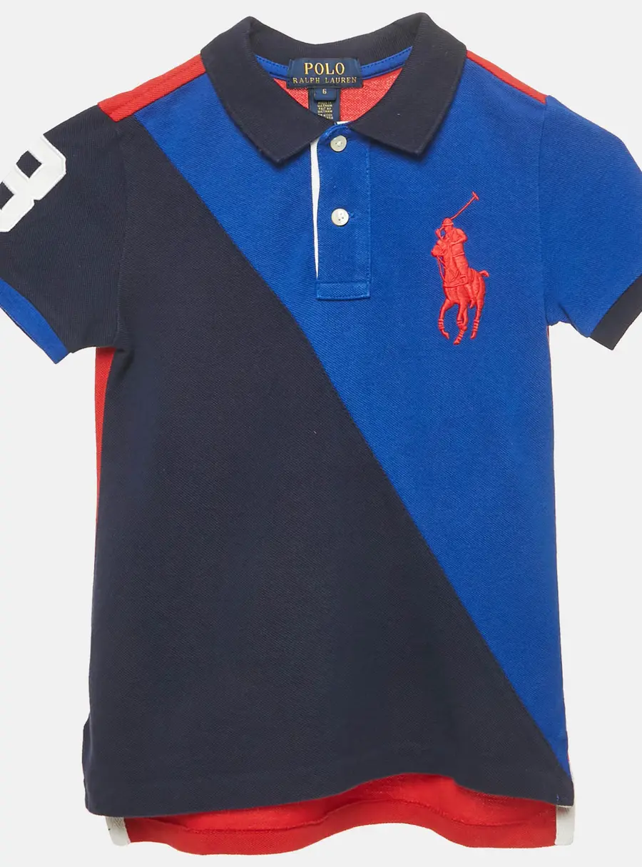 Polo Ralph Lauren Kids Colorblocked Cotton Pique Polo T-Shirt 6 Yrs