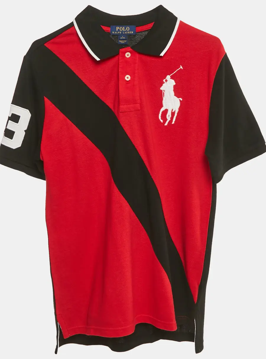 Polo Ralph Lauren Kids Black Embroidered Pony Cotton Polo T-Shirt L (14-16) Yrs
