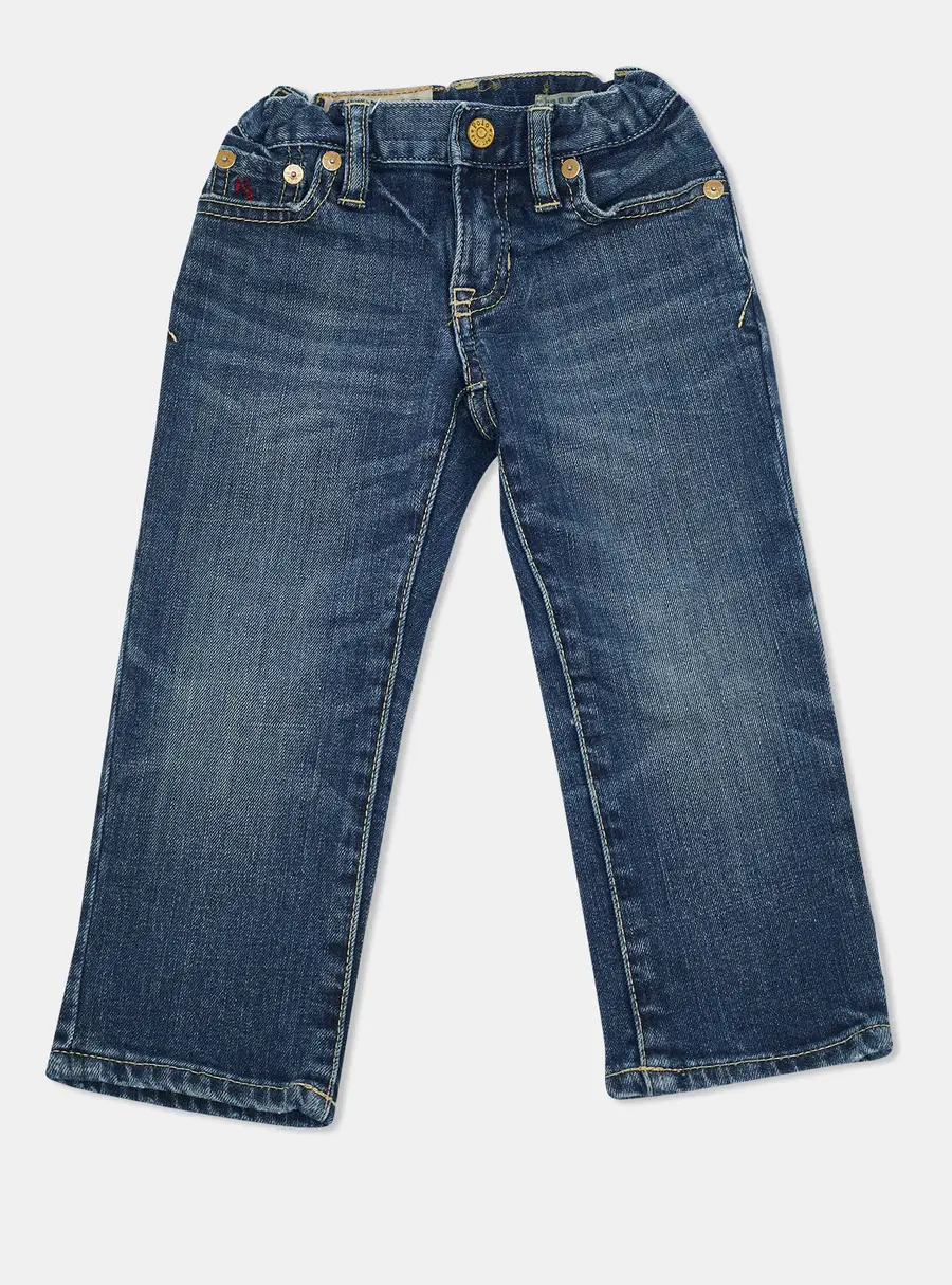 Polo Ralph Lauren Kids Navy Blue Faded Denim Jeans 2 Yrs