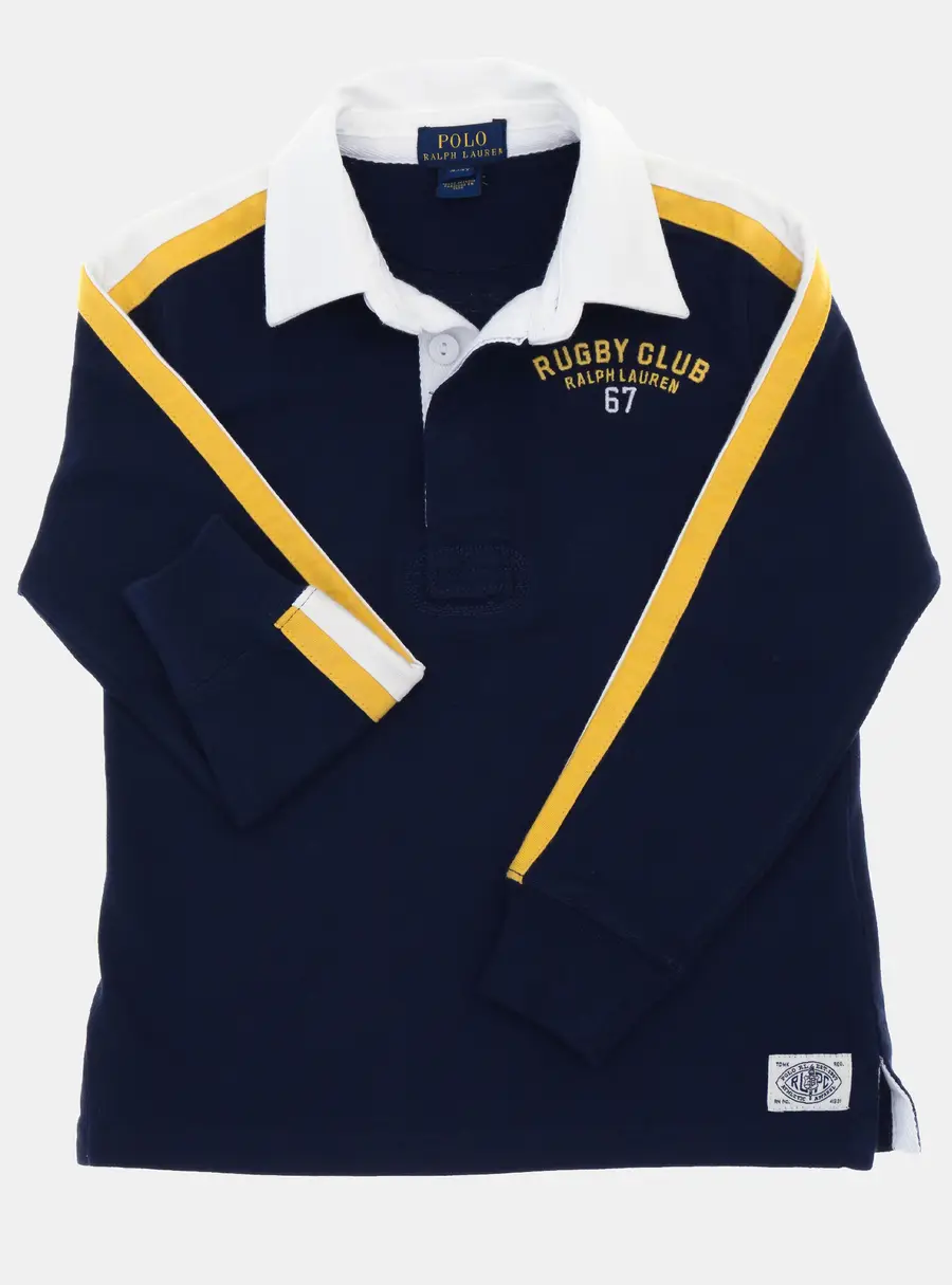 Polo Ralph Lauren Kids Blue Rugby Jersey Polo T-Shirt 2Yrs