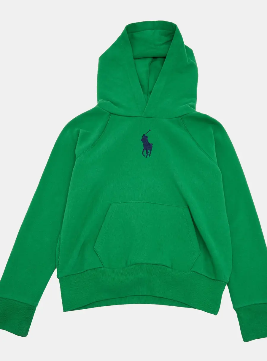Polo Ralph Lauren Kids Green Logo Embroidered Cotton Blend Hoodie 8-10 Yrs