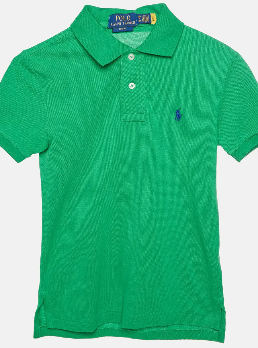 Polo Ralph Lauren Kids Green Cotton Pique Polo T-Shirt 8 Yrs