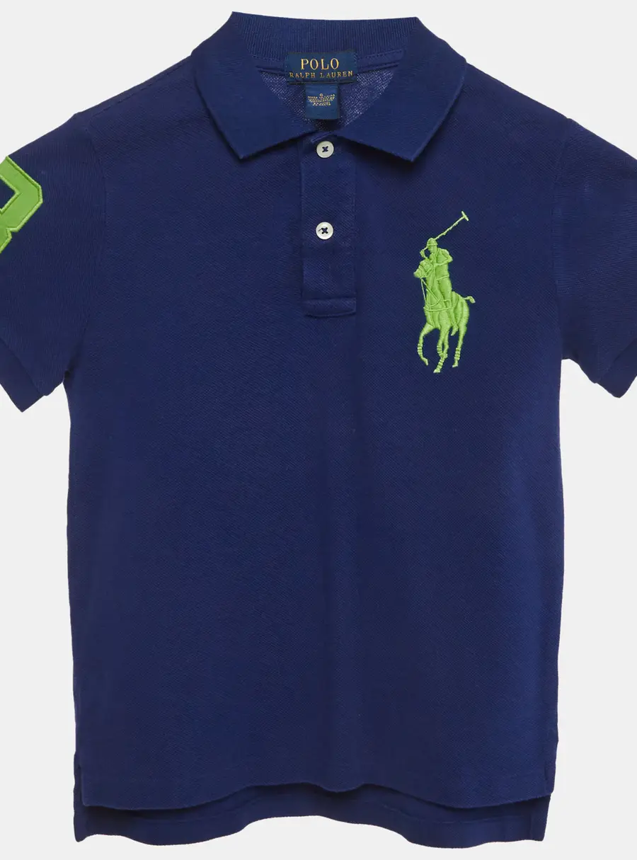 Polo Ralph Lauren Kids Blue Pique Knit Polo Shirt 6 Yrs