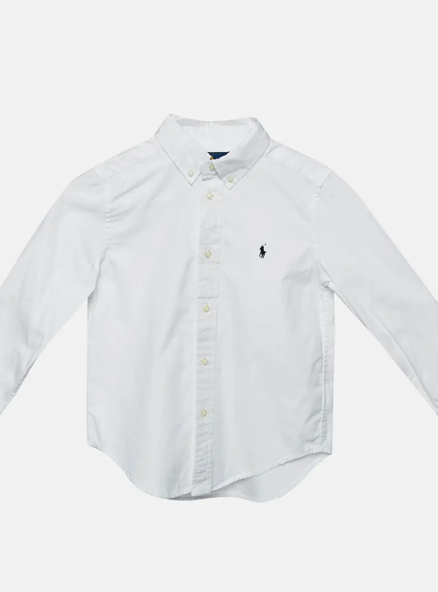 Polo Ralph Lauren Kids White Cotton Long Sleeve Shirt 6Yrs
