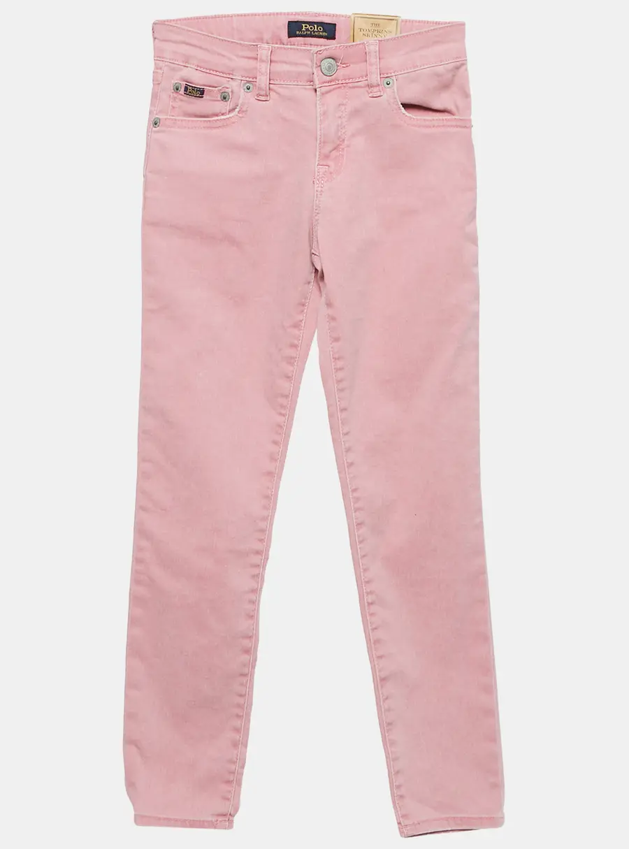 Polo Ralph Lauren Kids Pink Denim Tompkins Skinny Jeans 10 Yrs Waist 24"